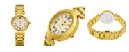 Stuhrling Alexander Watch A203B-03, Ladies Quartz Date Watch with Yellow Gold Tone Stainless Steel Case on Yellow Gold Tone Stainless Steel Bracelet